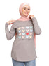 Forest Grey Printed Long - Sleeve Design 51 - Khotwh
